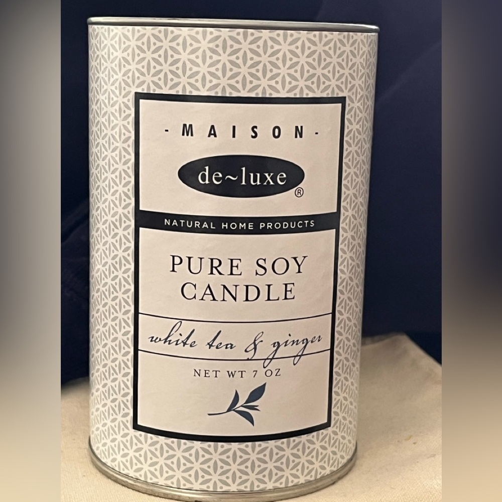 Maison de-luxe Pure Soy Candle with long lasting burn time ‼️50 hours Ginger/Tea